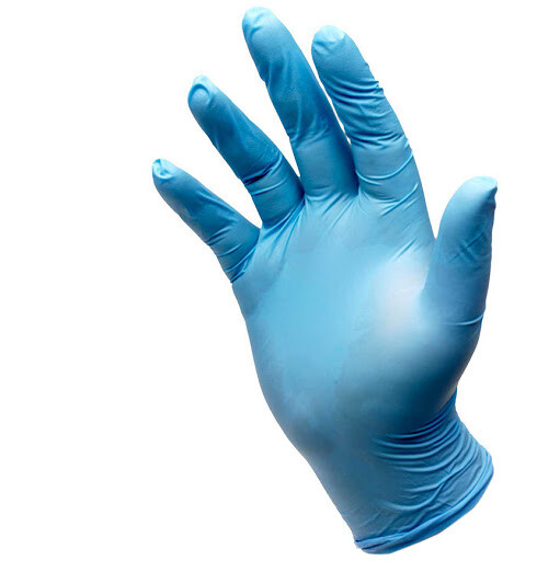 ULINE Industrial Nitrle Gloves – Blue and Black (MULTIPLE SIZES) 4 MIL & 6 MIL