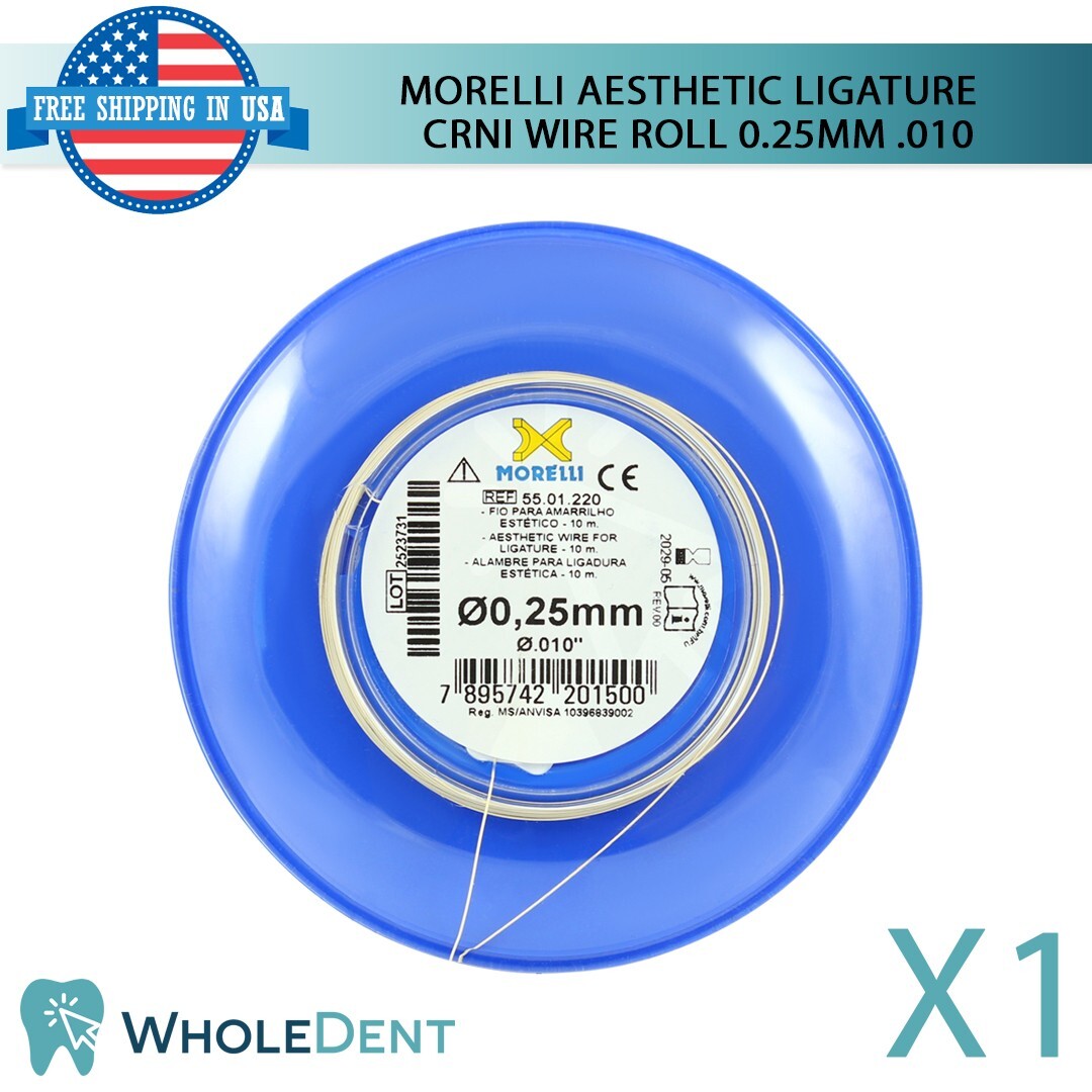 Orthodontic Dental CrNi Aesthetic Ligature Round Wire Roll .25mm /.010″ L 10m