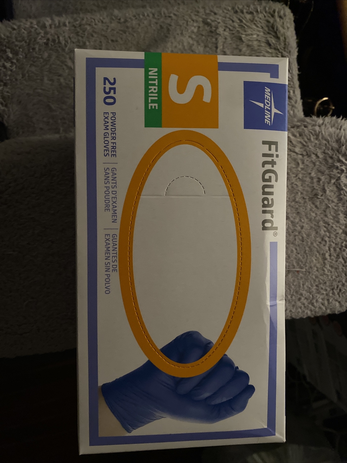 Medline FitGuard (FG2502) Nitrile Disposable Glaves, Medium And SMALL- 250 Count