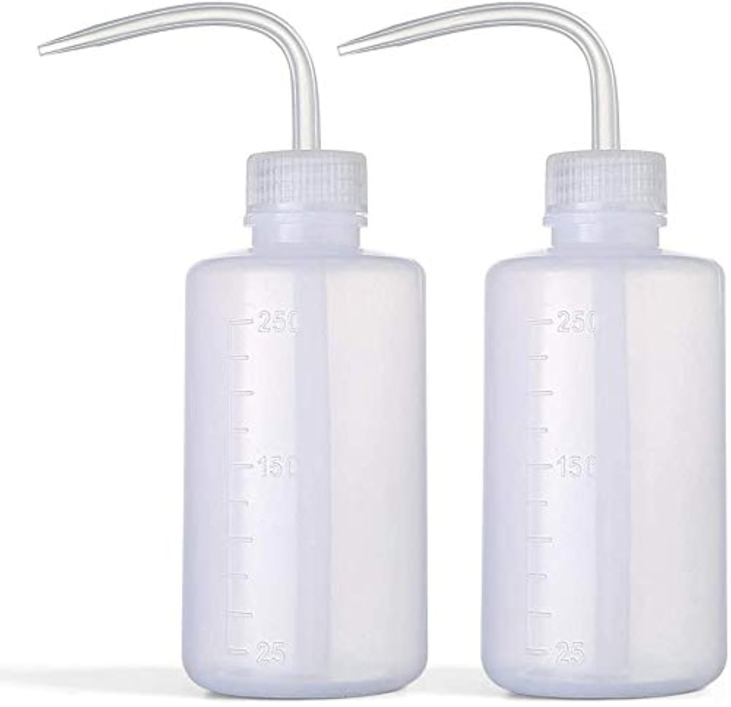 Hatonseyan Wash Bottles – 2pcs 250ml Safety Watering Tools, 2x250ml, White