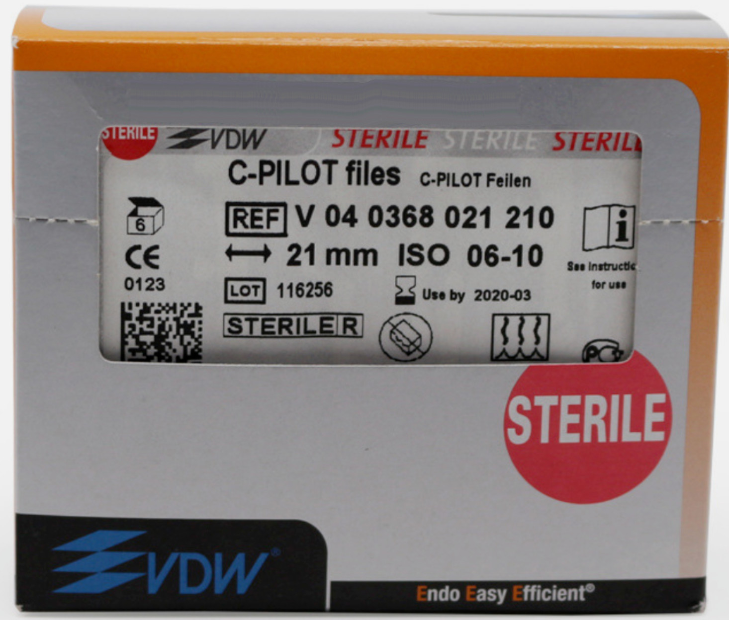 VDW. C-Pilot Files For Endo Root Canal 21mm/25mm. OEM