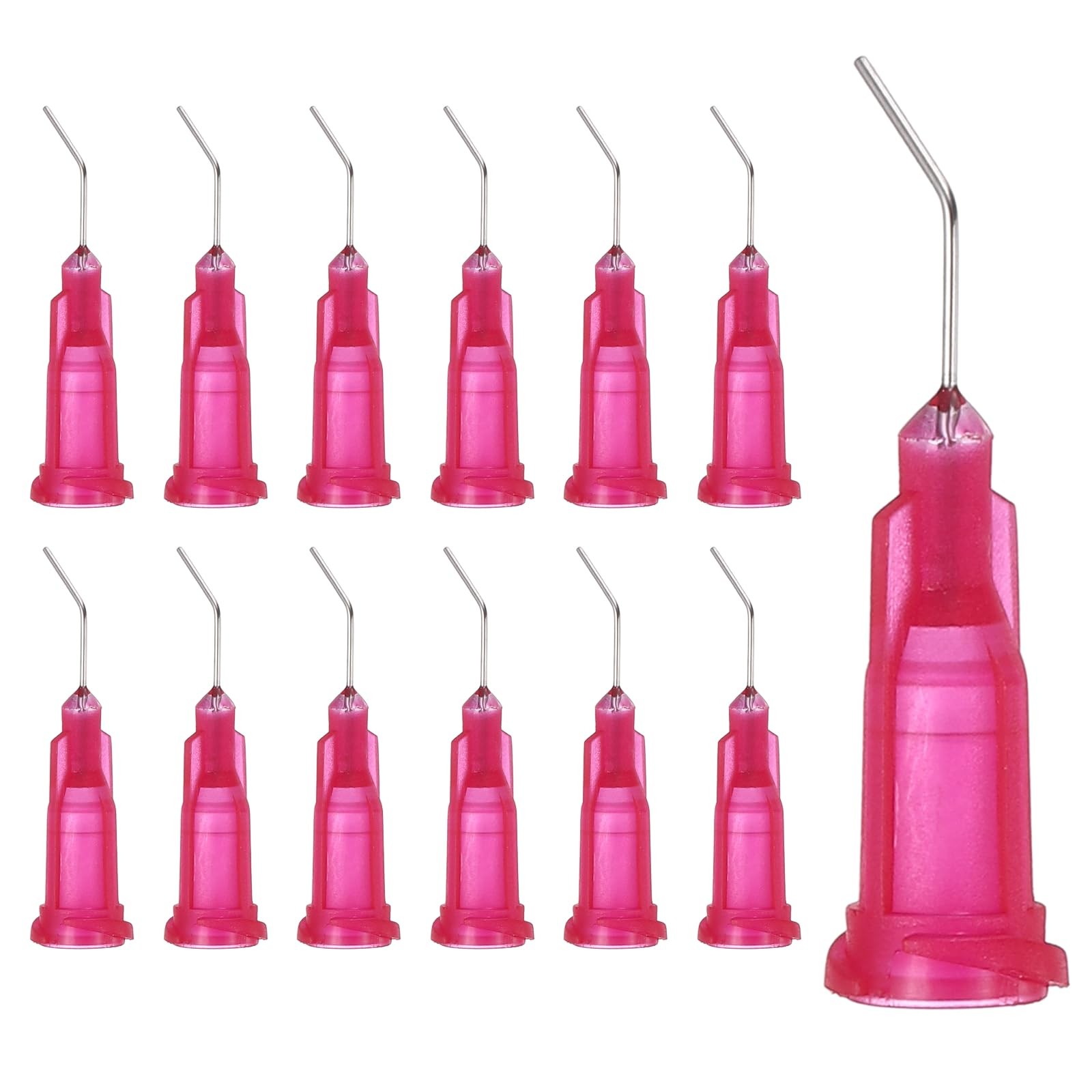 PATIKIL 25Ga Angled Dispensing Needles, 25Pcs 0.5Inch 45° Curved Industrial B…