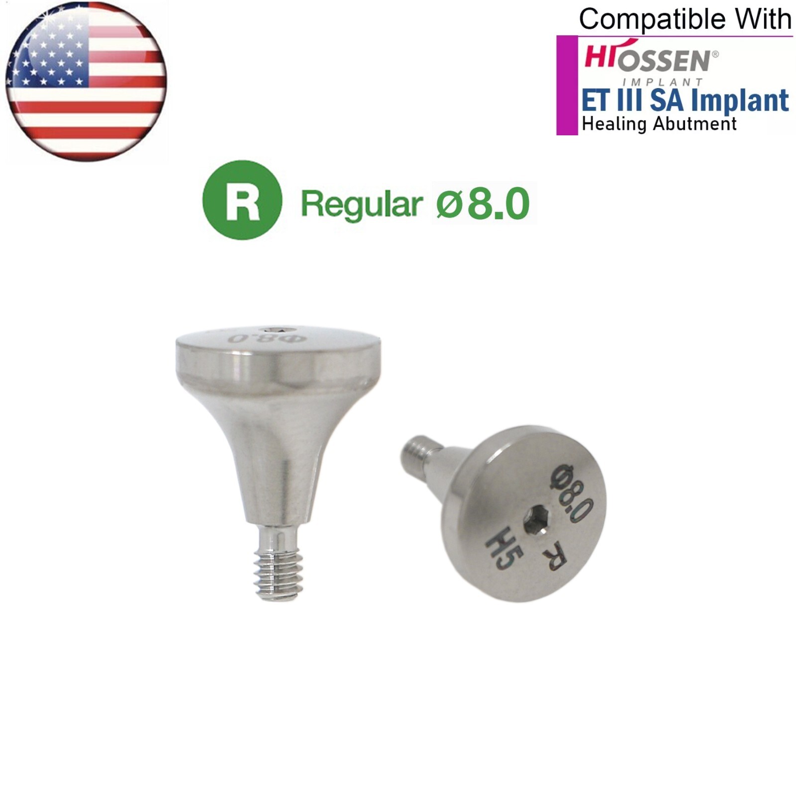 US OSS Dental Mini/Regular Healing Abutment Cap Platform fits Osstem Hiossen