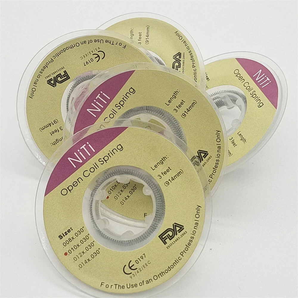 180mm/914mm Dental Orthodontic Niti Open Coil Spring Spool 008 010 012 014