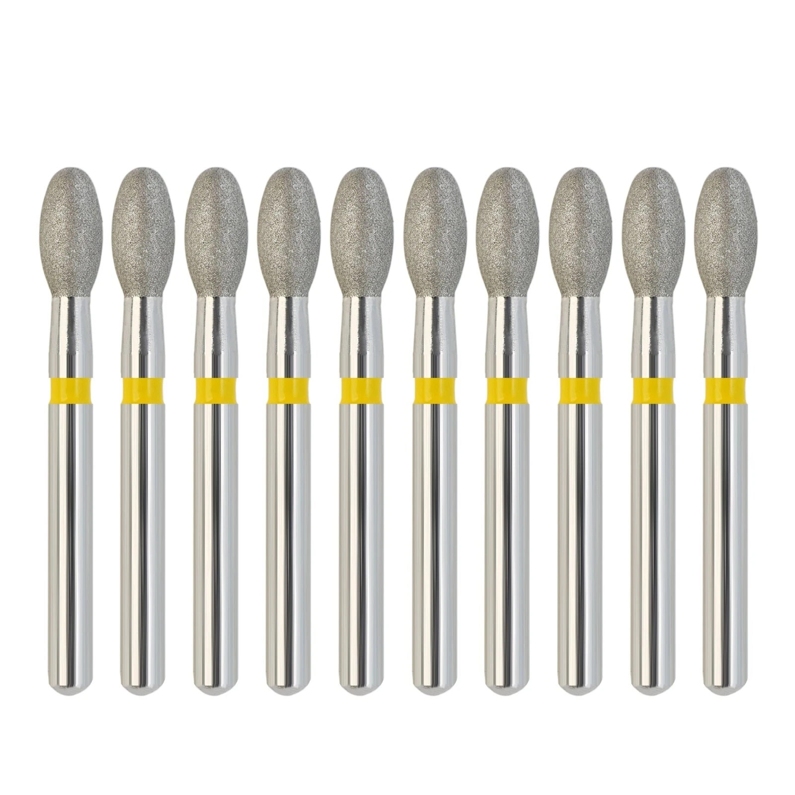 Multi-Use Yellow Football Diamond Burs Dental Friction Grip 379/023XF Extra Fine