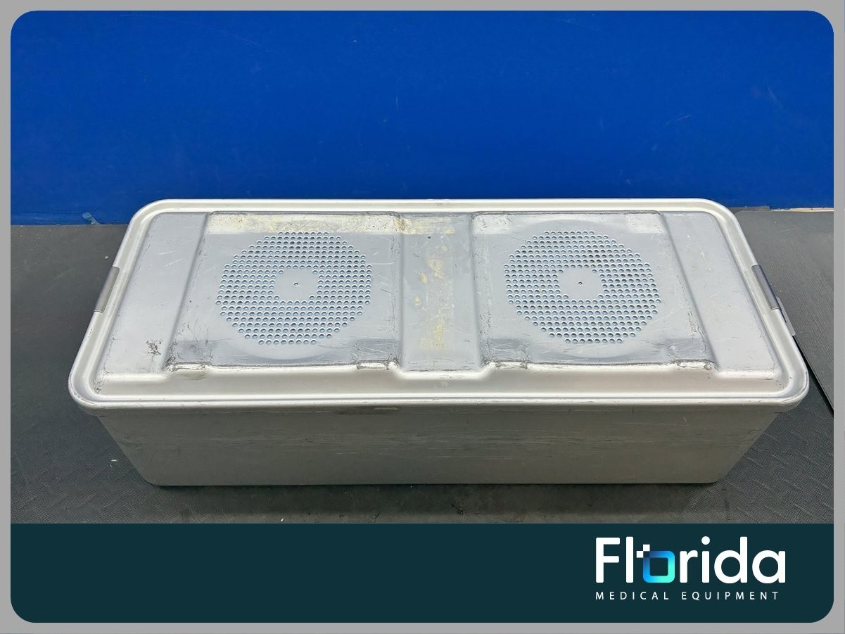 AESCULAP JN445/JK490 EXTRA LONG FULL-SIZE STERILIZATION CONTAINER WITH BASKET **