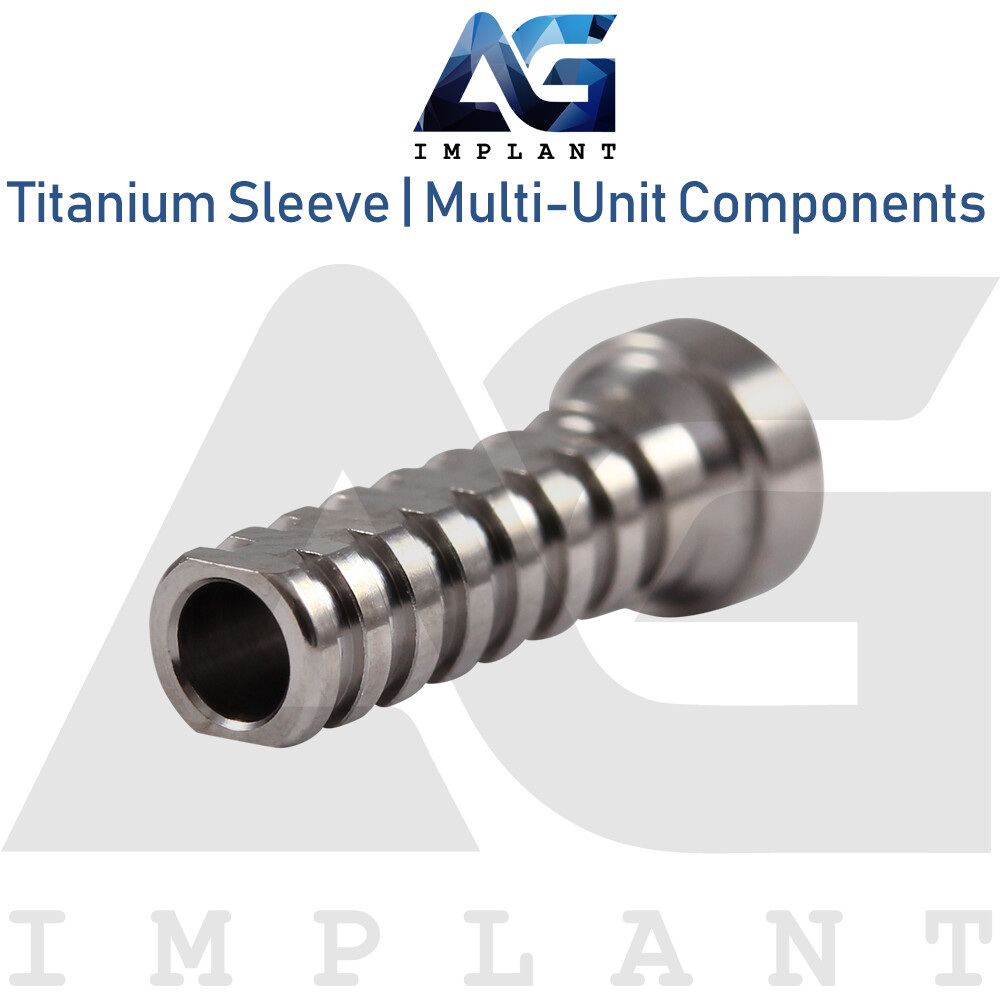 Straight Multi Unit 1.6 Prosthetic System Titanium Sleeve Set Hexagon 2.42mm