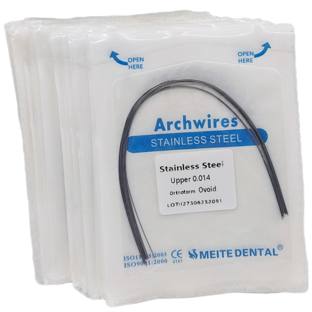 20 Packs Dental Orthodontic Stainless Steel Arch Wires Round Ovoid/Natural Form