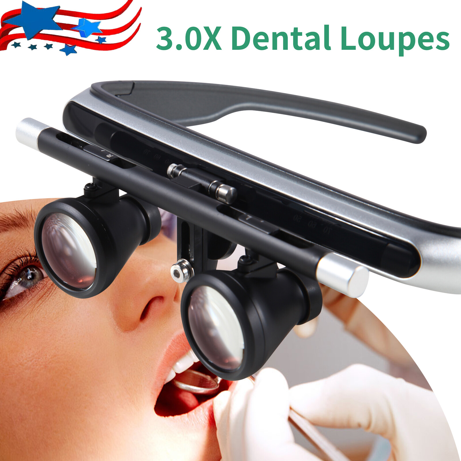 3.0X Magnification Binocular Dental Loupe Optical Magnifiers Magnifying