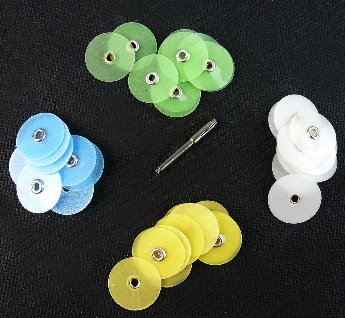 40Pcs Dental Composite Finishing Polishing Disc Kit metal bush [USA] 12/14/16mm