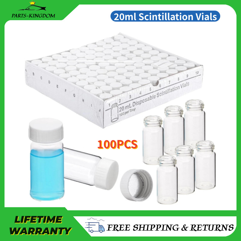 20ml Scintillation Vials 100pcs Transparent Borosilicate Glass Counting Vials
