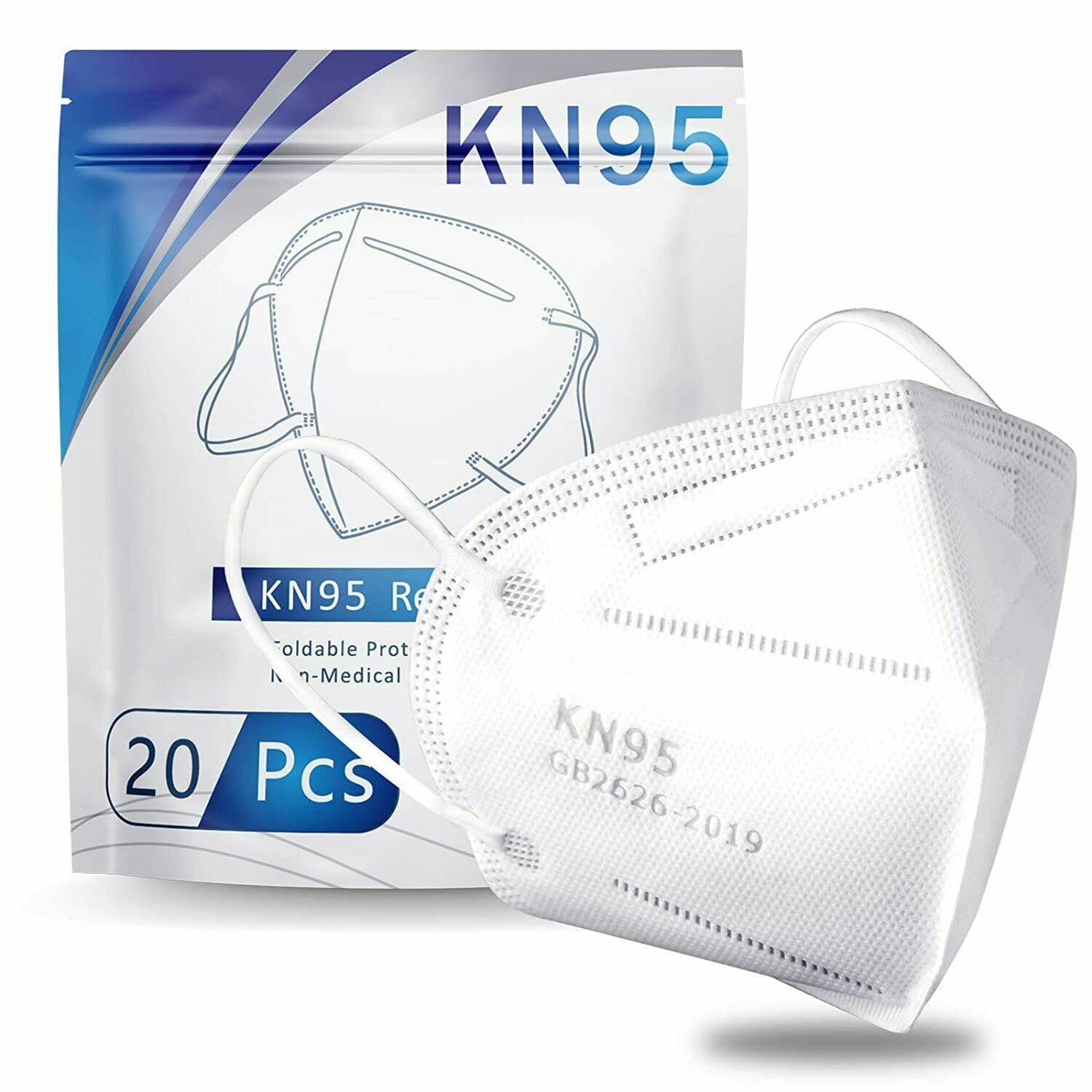 50 / 100 Pcs KN95 Protective 5 Layers Face Mask BFE 95% PM2.5 Disposable Masks