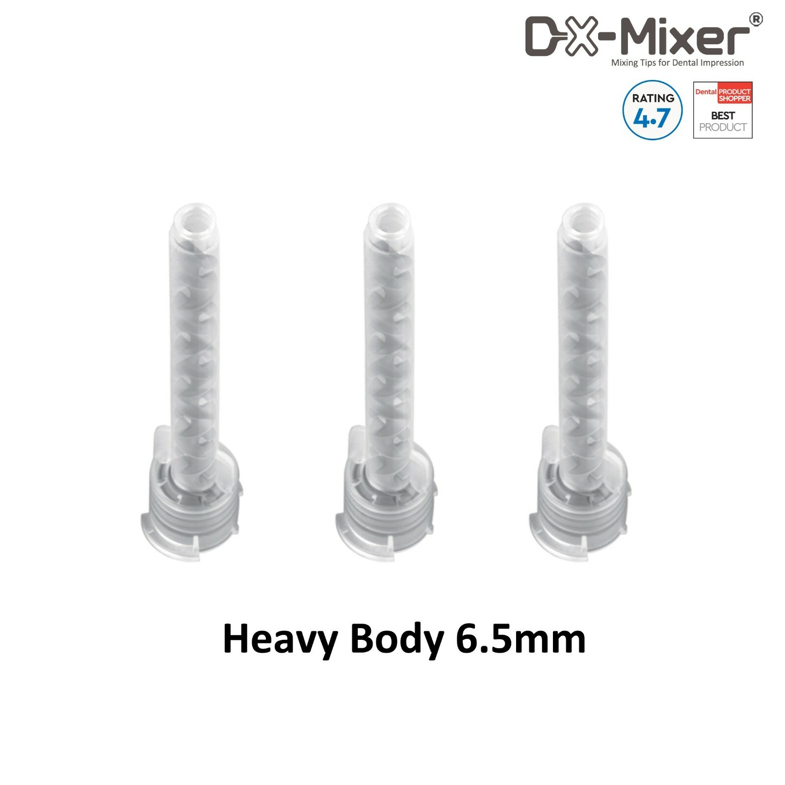 48 pcs Impression Dental HP Mixing Tips Heavy Body 6.5mm VPS/PVS Heavy- DX-Mixer