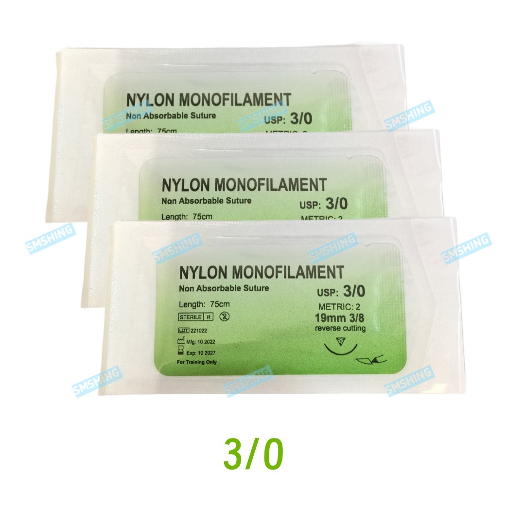 500Pcs Dental Reverse Metric 1.5 Nylon Monofilament 5-0 4-0 3-0 Practice Suture