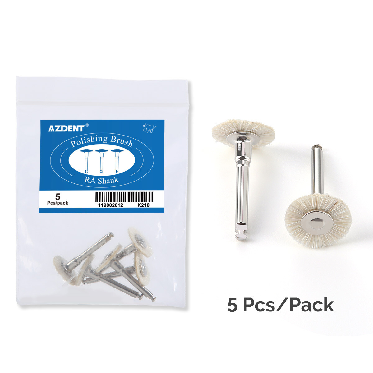 5pc/kit Dental Assorted Polishing Buffing Wheel Brush 2.35mm for Rotary Tool