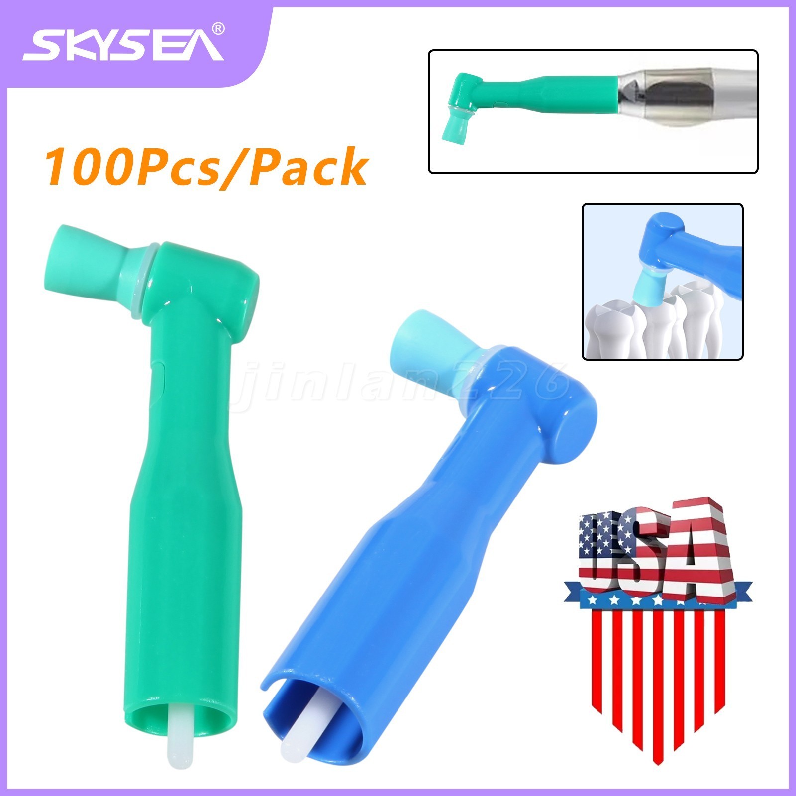 100 Dental Prophy Angles Soft Cup, Disposable & Latex Free, Premium Quality 105°