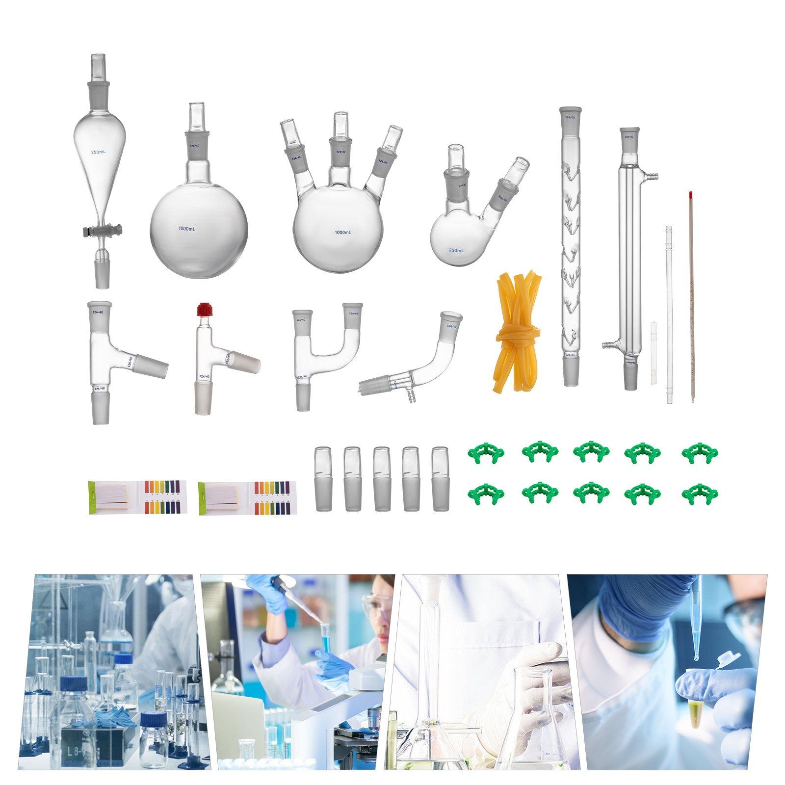 Laboratory Glassware Kit Distillation Chemistry Lab Glassware Kit 250-1000ml
