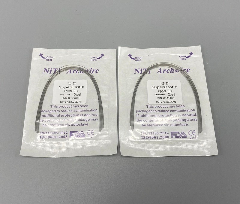 100Pcs Orthodontic Arch Wire Super Elastic Ni-Ti Natural Form For Bracket Brace