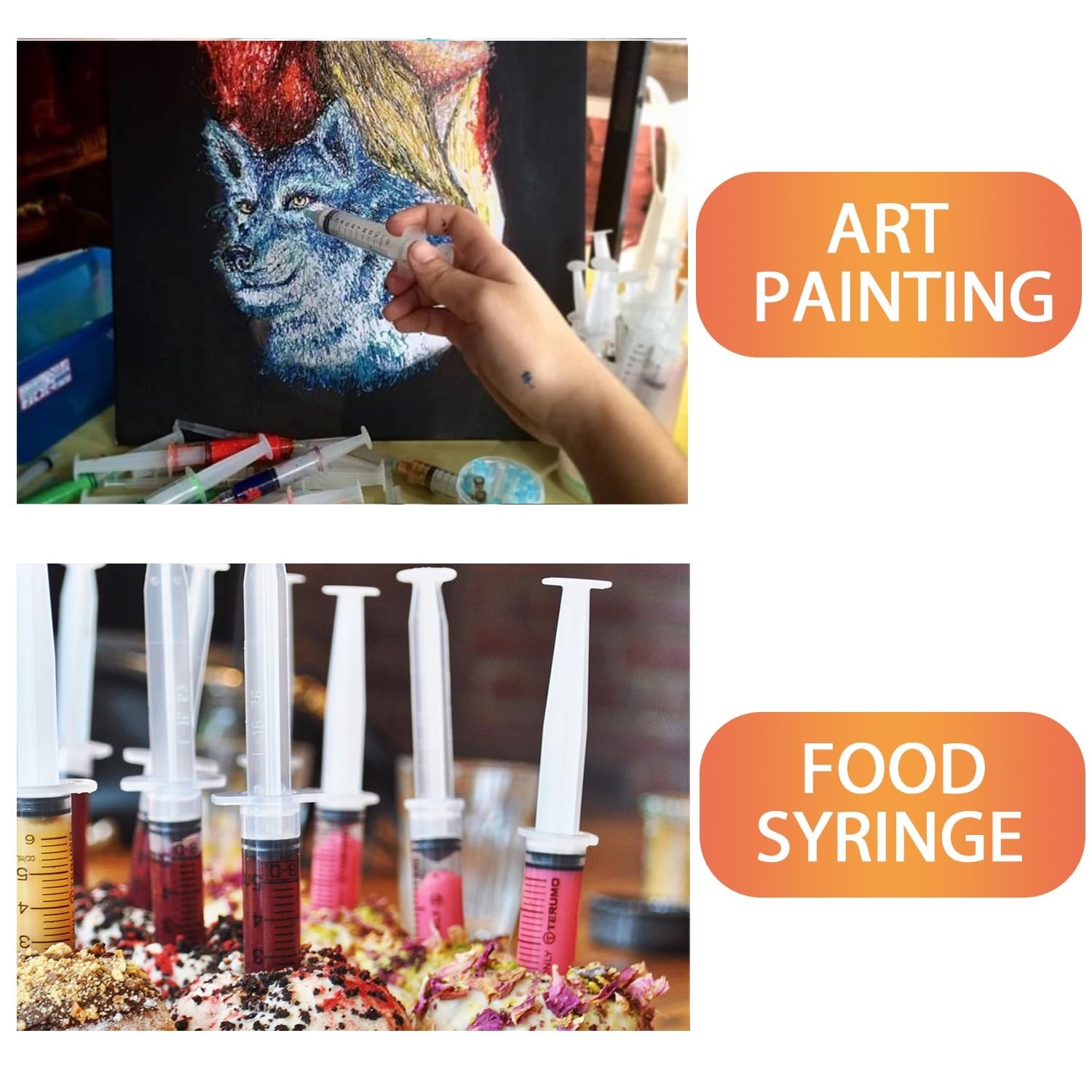 10mL Syringe for Liquid, Food, Oral, Scientific Labs, Measurement, Dispensing,