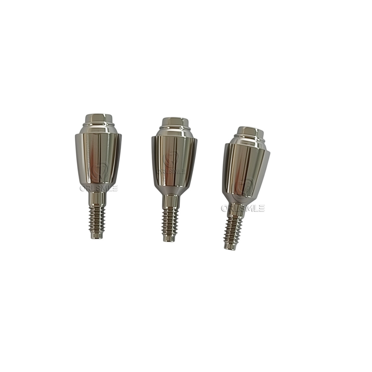 3 pcs Titanium Multi unit Straight abutment fit to MIS Seven platform D4.8