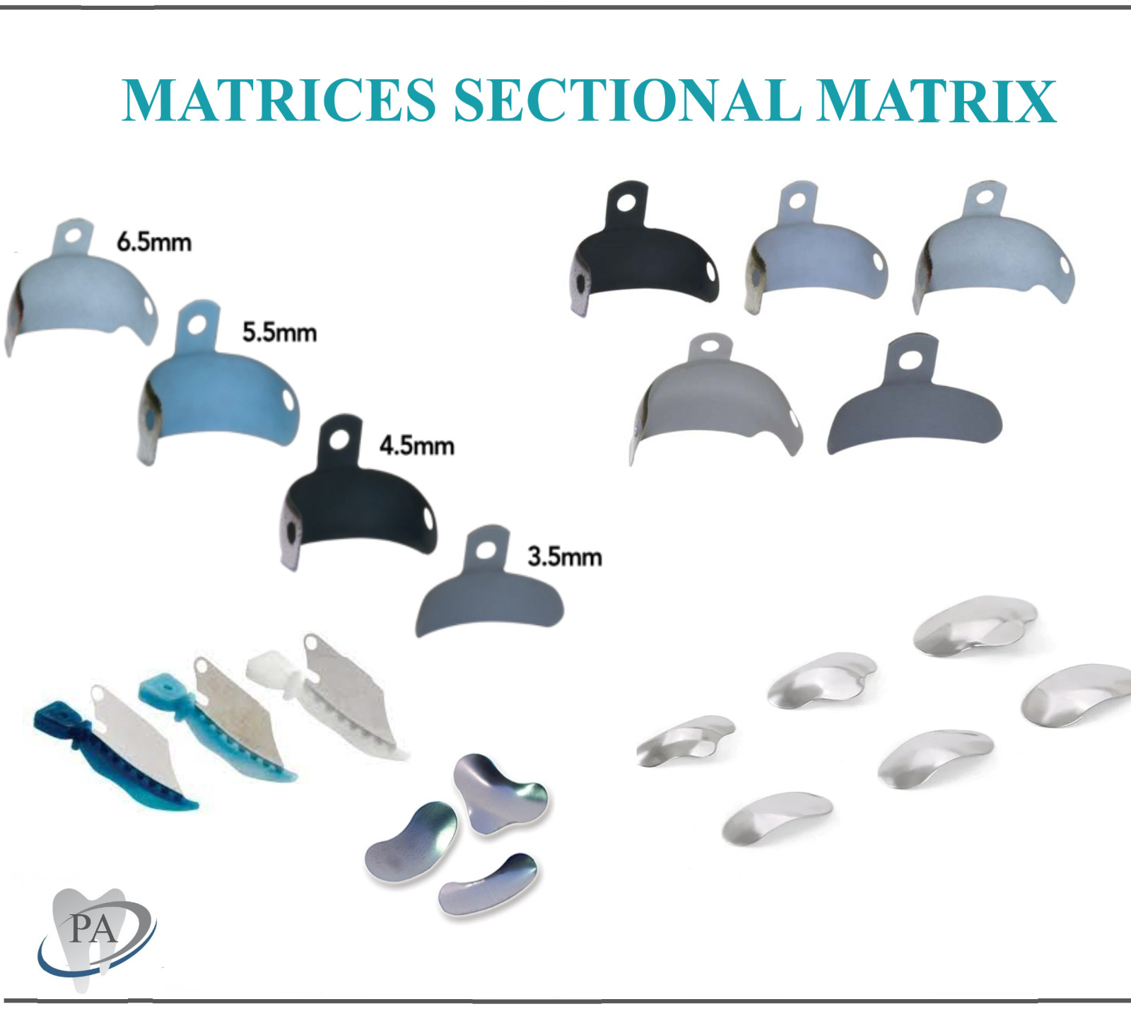 Dental Metal Matrices Palodent V3 Style Sectional Contoured Matrices Refill