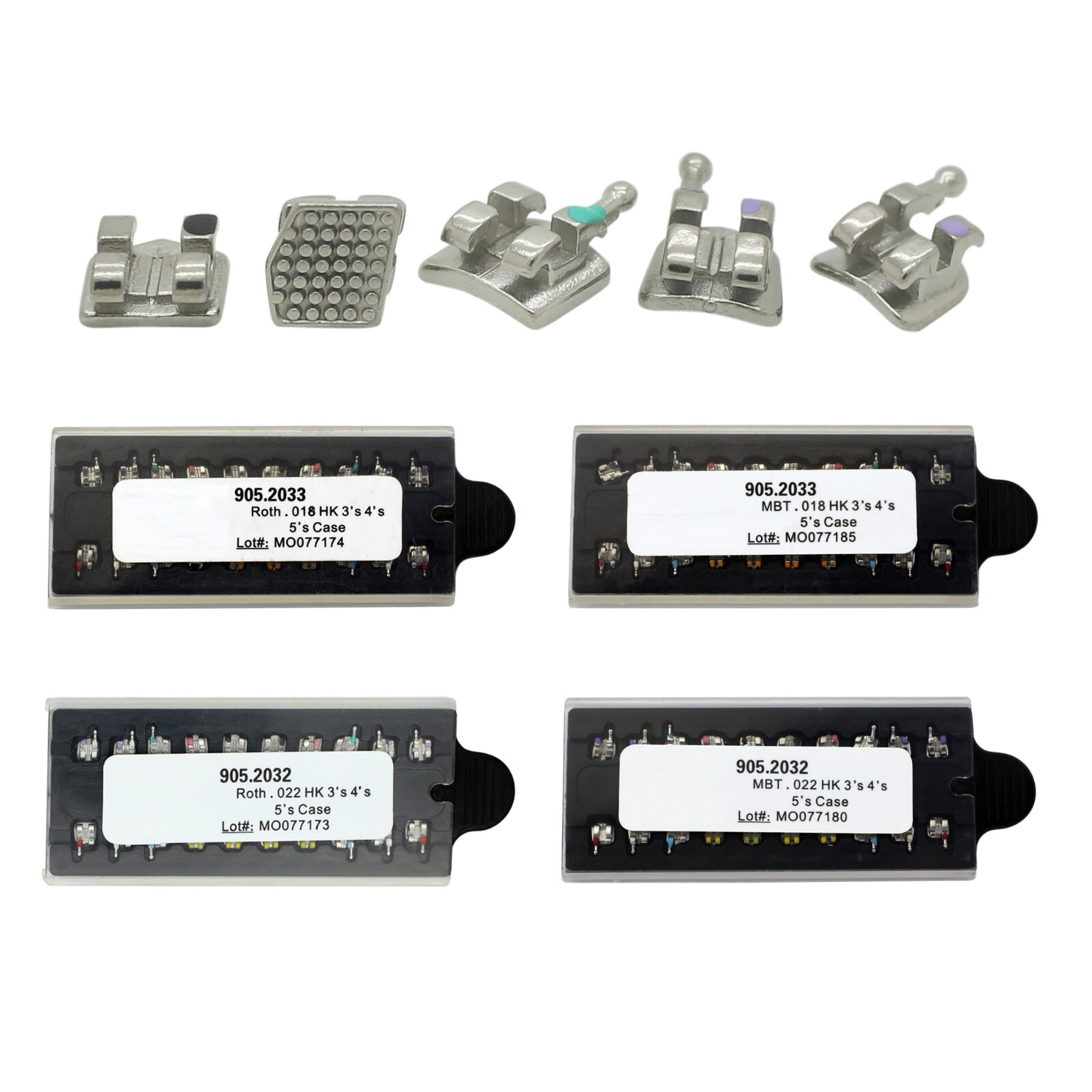 Dental Orthodontic Brackets Metal Brace MIM MINI Roth MBT 022 018 345 With Hooks