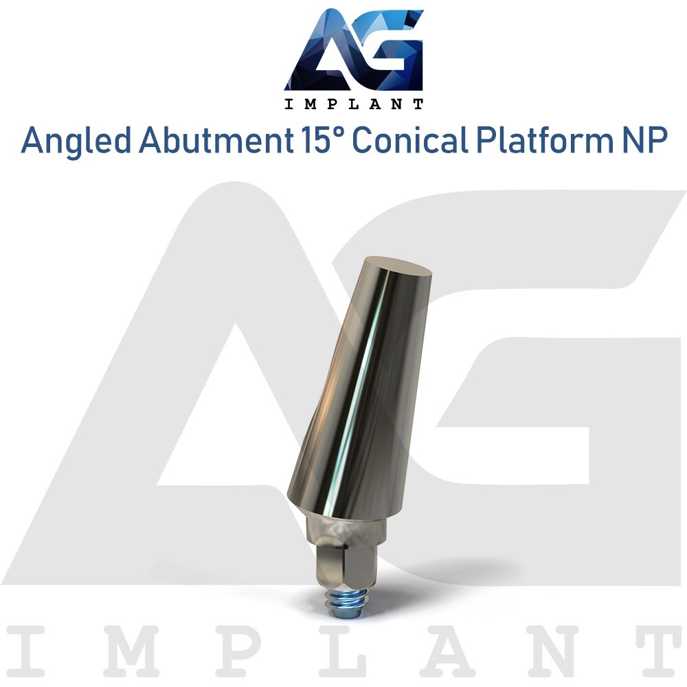 Dental Titanium Narrow Platform Angulated Prosthetic 15° Conical Hex 2.25mm