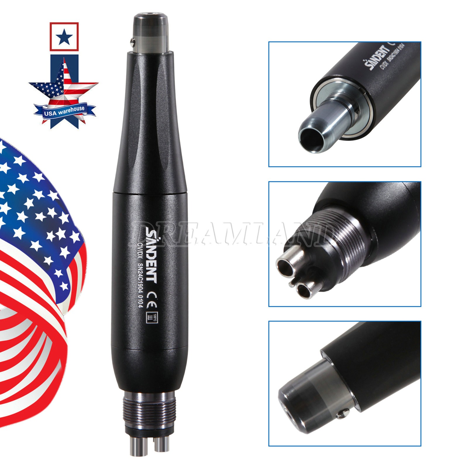 Dental Prophy Handpiece Hygiene 4:1 Straight Nose Cone Air Motor 4 Hole