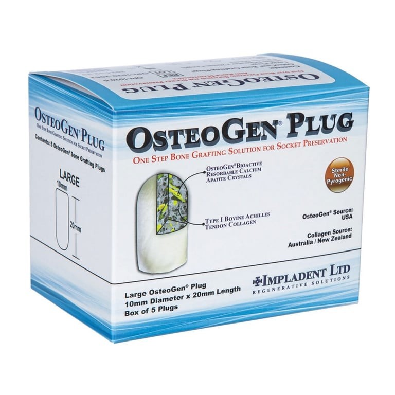 OsteoGen 10mm x 20mm Large Bone Grafting Plug, 5/Box – OPL1020-5