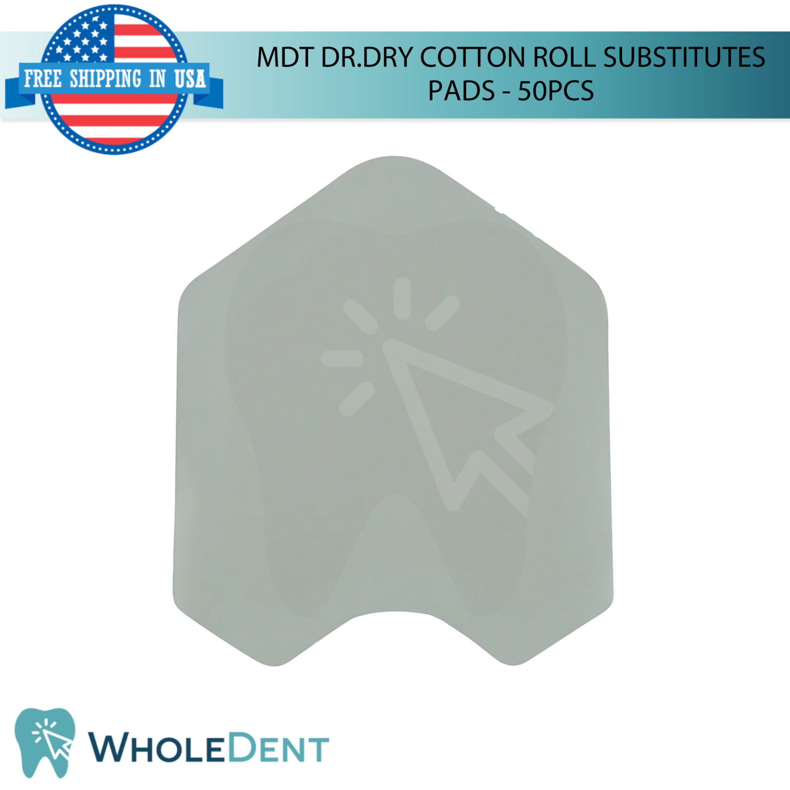 50pcs Dr.Dry Cotton Roll Substitutes Pads Super Absorbent Moisture Control