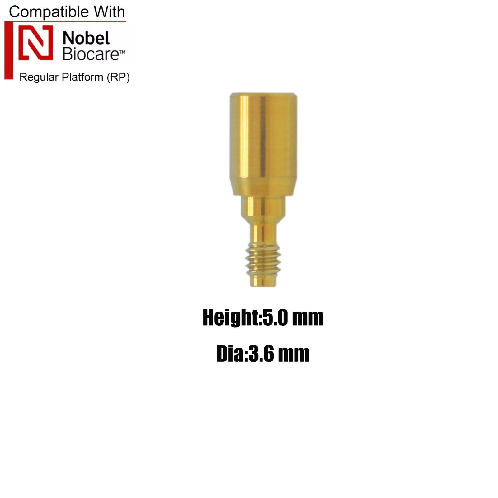 US Nobel Active Dental Regular Platform RP Healing Abutments & Cap Closure Screw