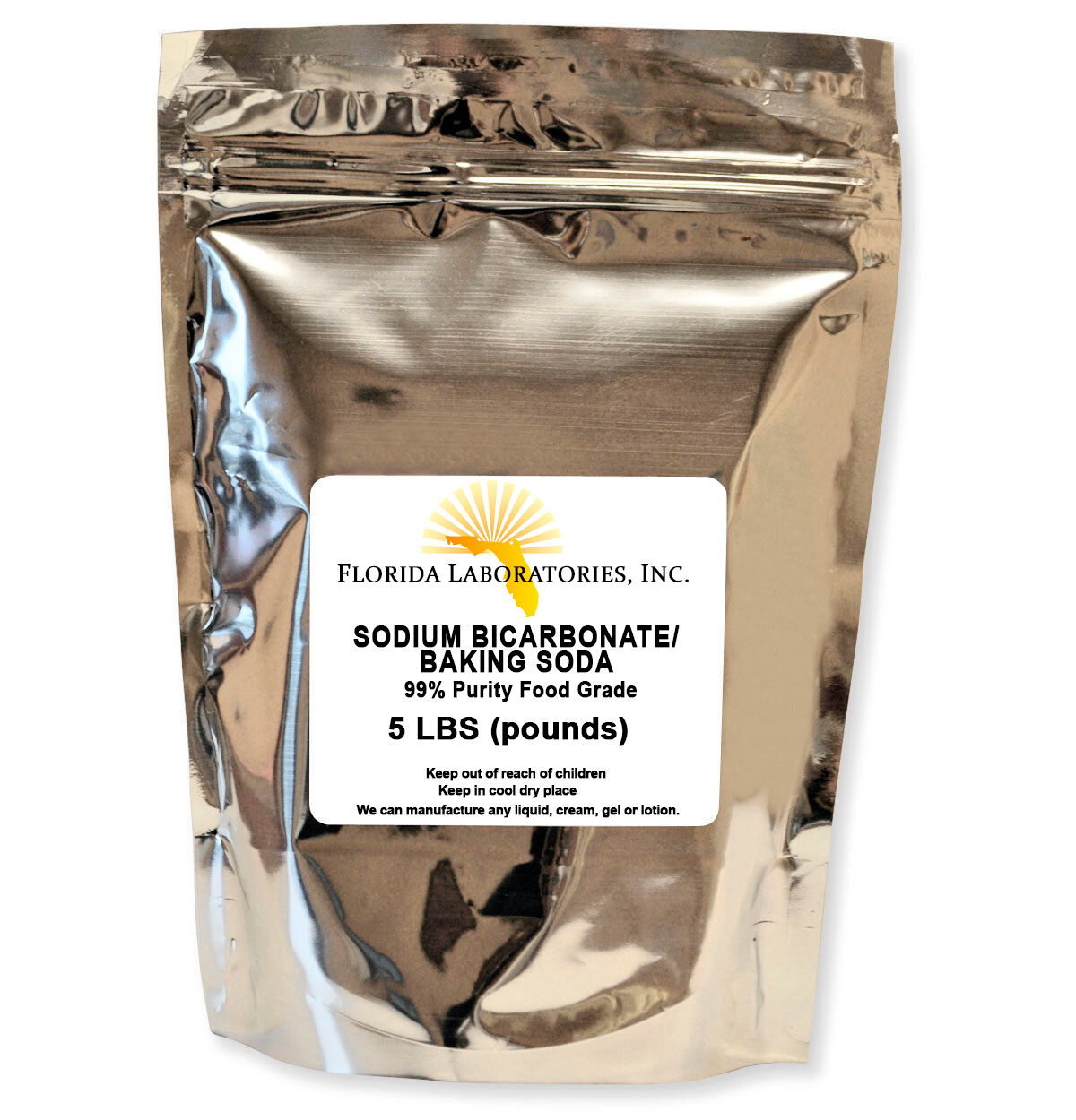 Pure Sodium Bicarbonate USP Food Grade – 5 LBS – Baking Soda Bath Bomb Fizzies