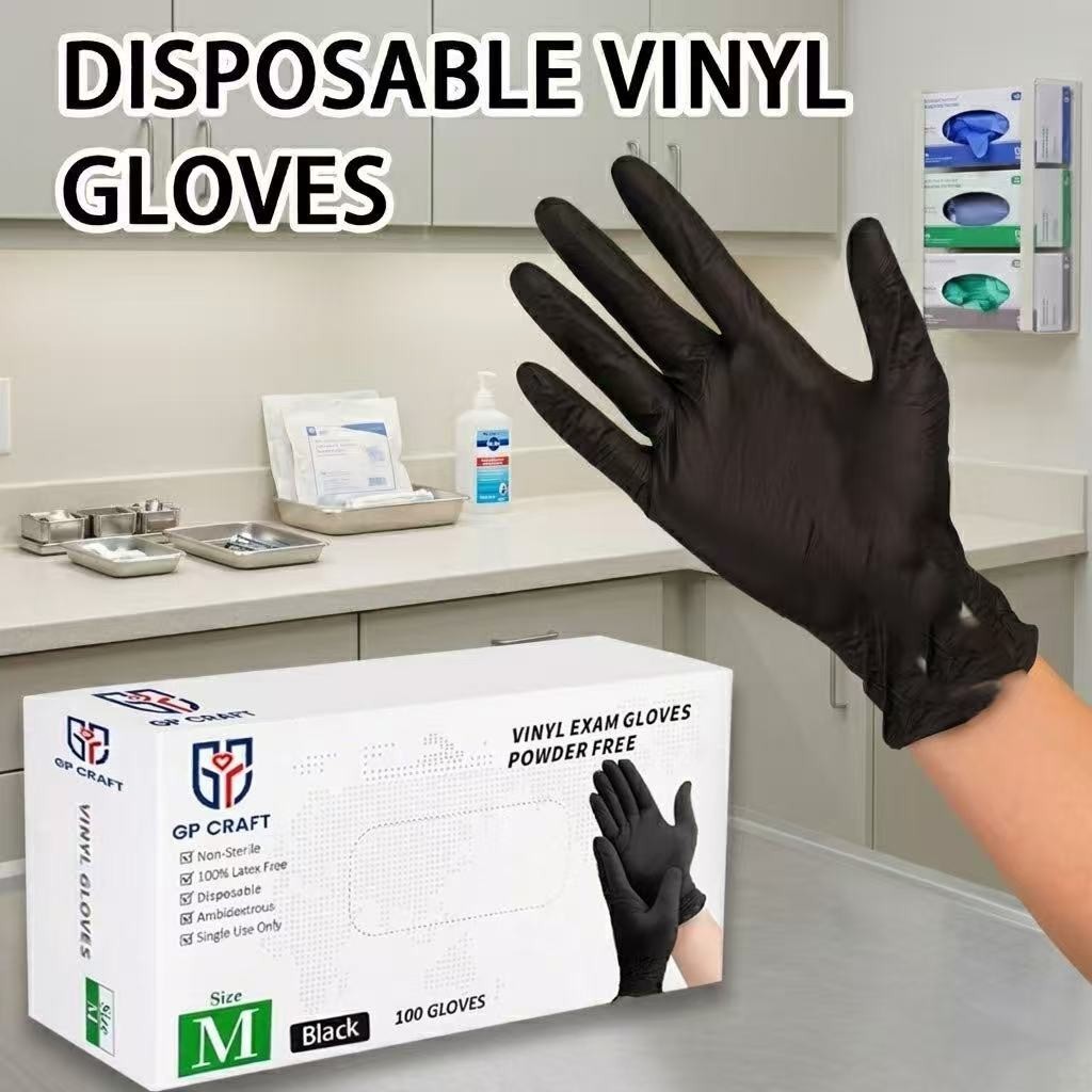 1000 Pcs Clear Vinyl Disposable Gloves Powder Free Food Service Cooking Bulk