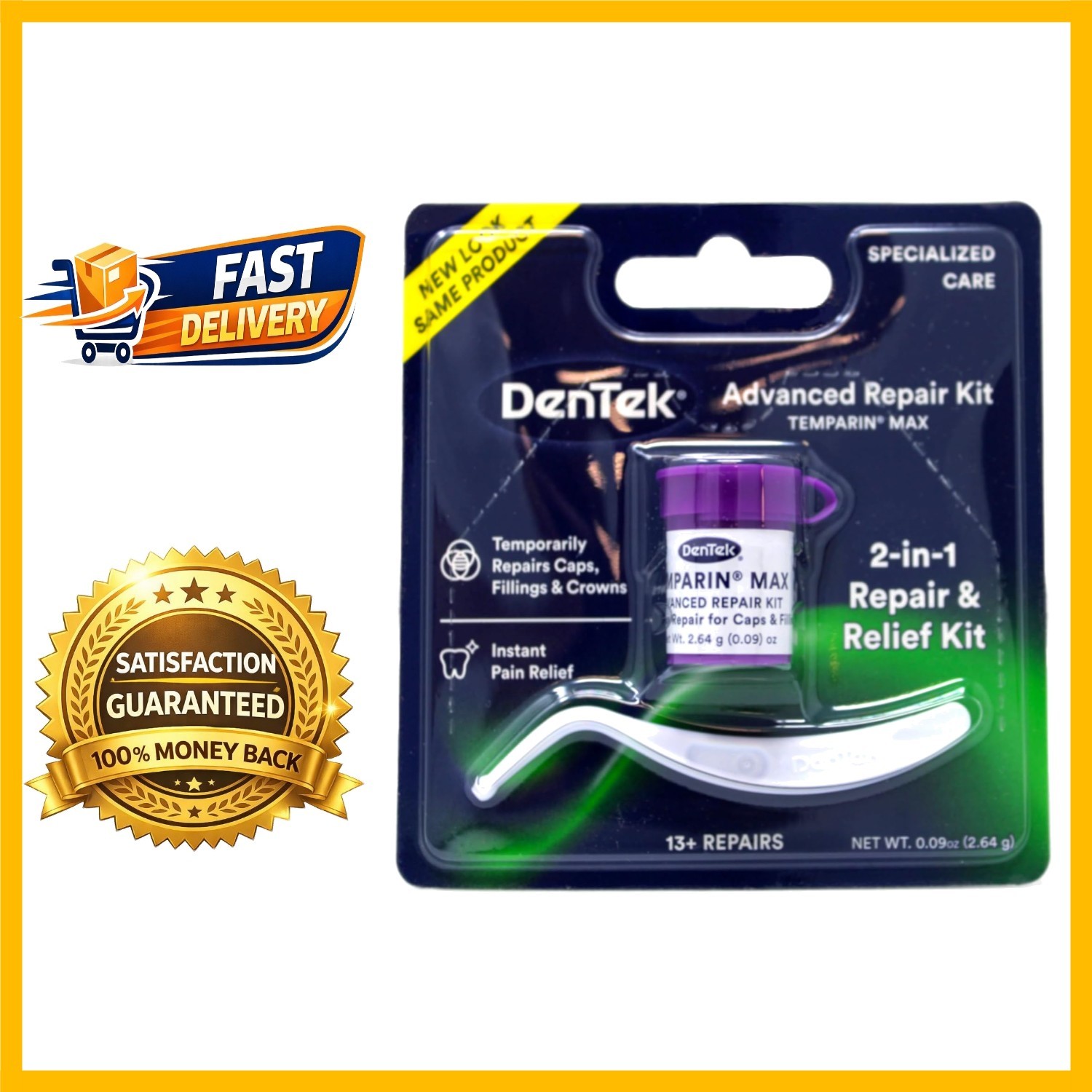 Temparin Max Dental Repair Kit – 13+ Repairs, Emergency Tooth Fix Solution