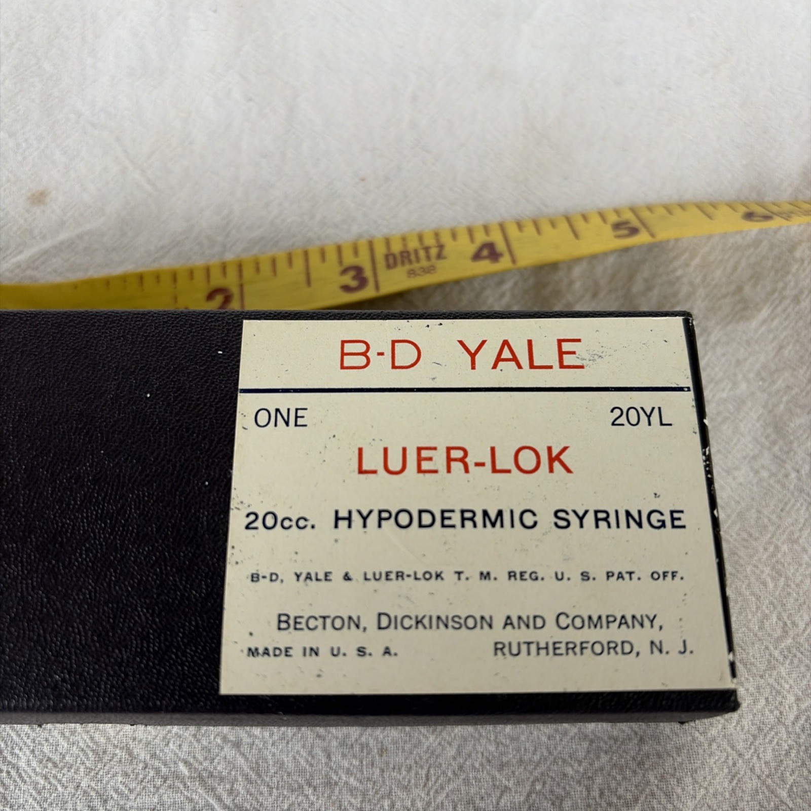 BD Multifit 20cc Glass Hypodermic Syringe Metal Tip Reusable Becton , Vintage