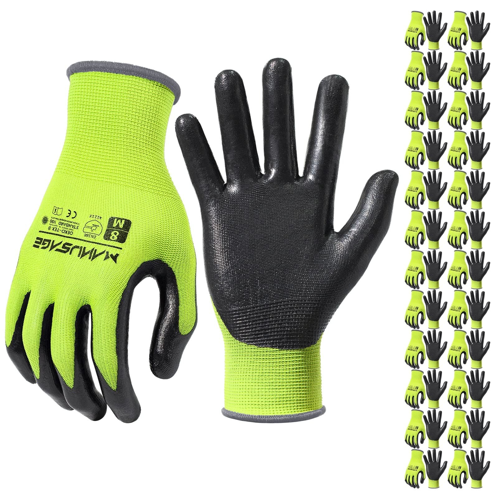 Manusage Safety Work Gloves – Protective Glove For Men Women – Ultrathin Hand