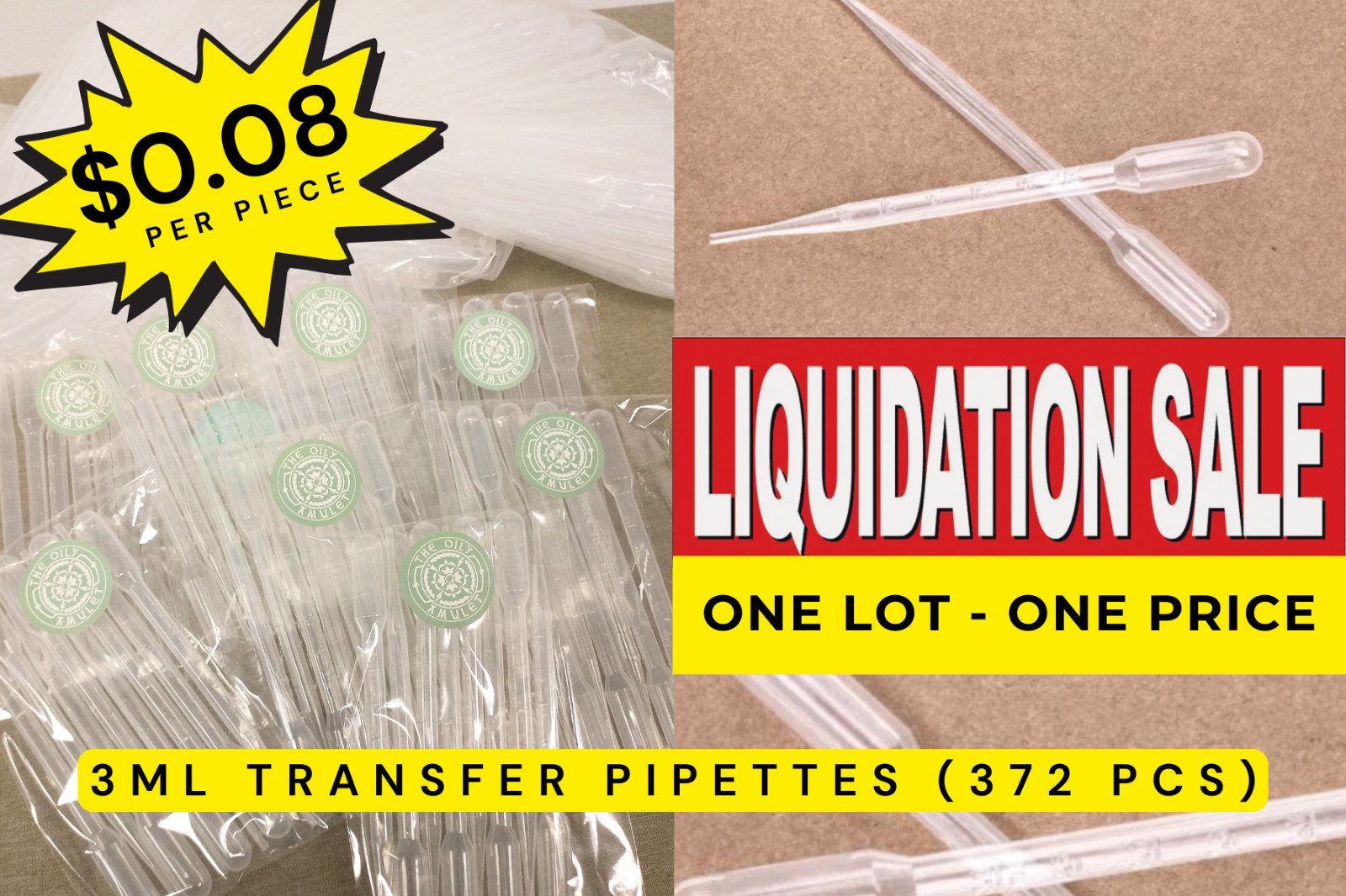 DIY Plastic 3ml DROPPER TRANSFER PIPETTES Lab – 372 PC LOT