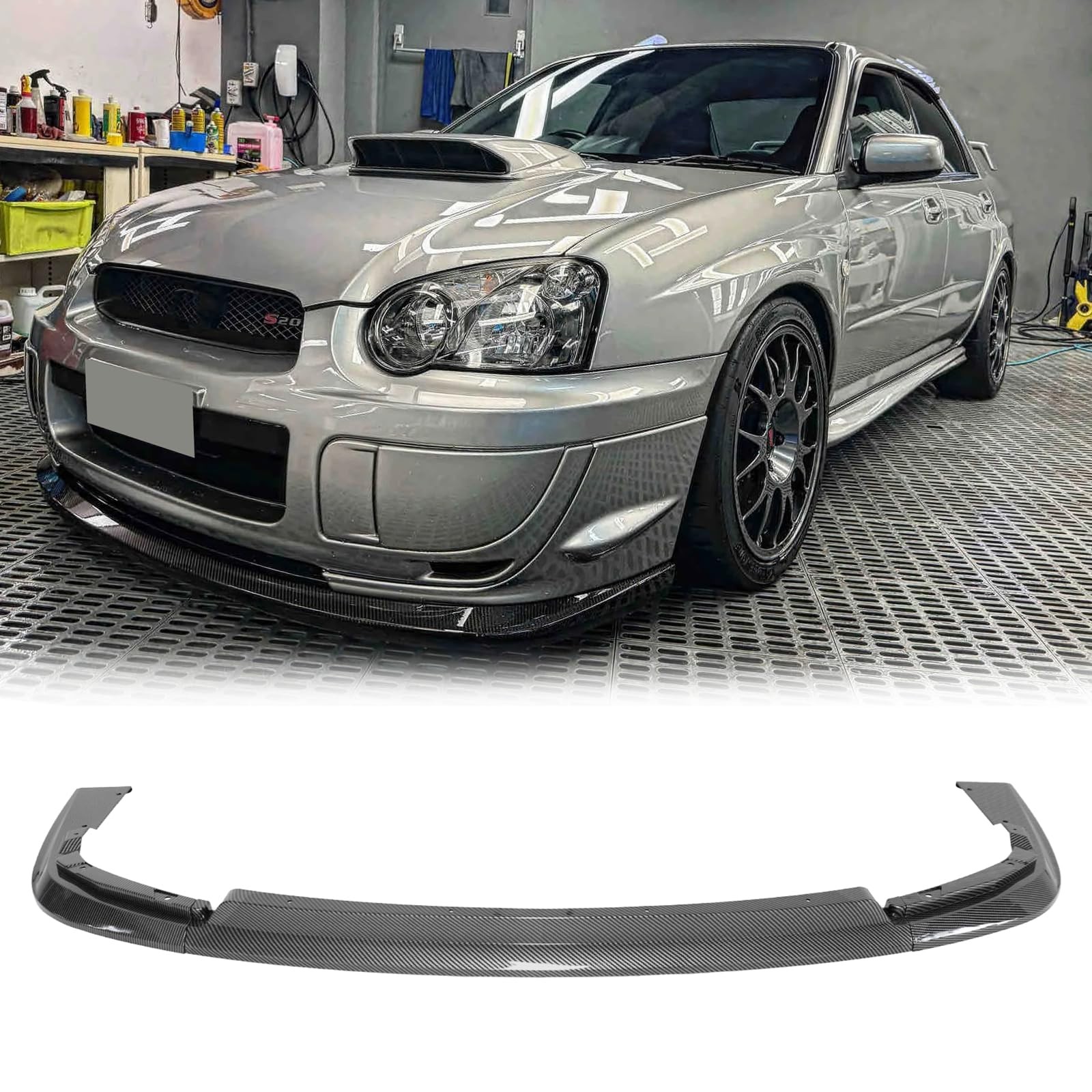 Subaru WRX STI S203 2004-2005 V-Limited Bumper Lip Splitter Kit Carbon Fiber