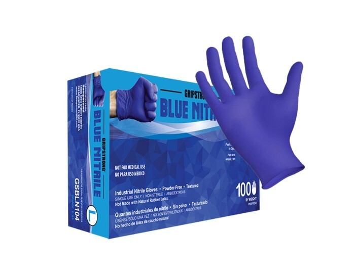 1000 Sempermed 10 Packs Of 100 Blue Nitrile Latex Gloves X-Large Powered-Free