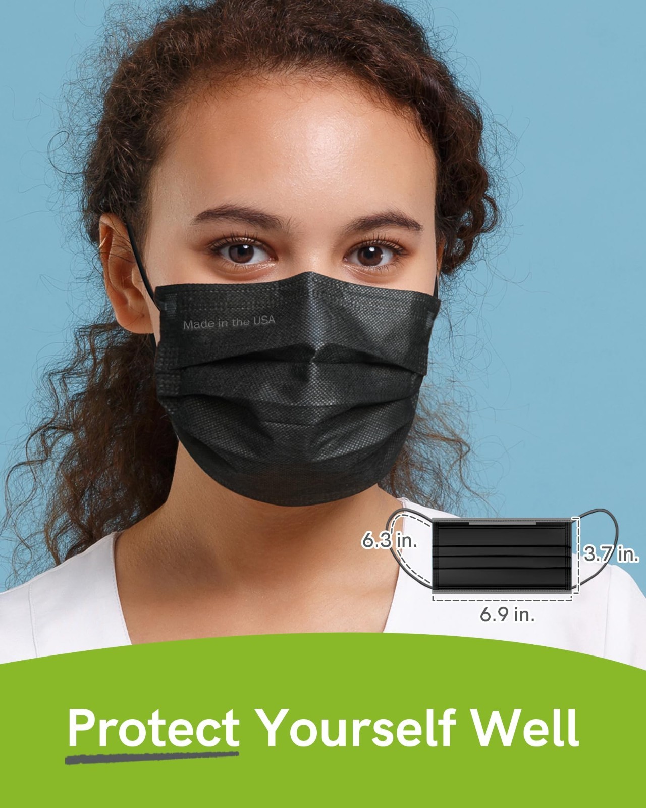 Disposable Face Masks 4-Ply ASTM Level 3 Medical Grade, Breathable Comfort, 50 P