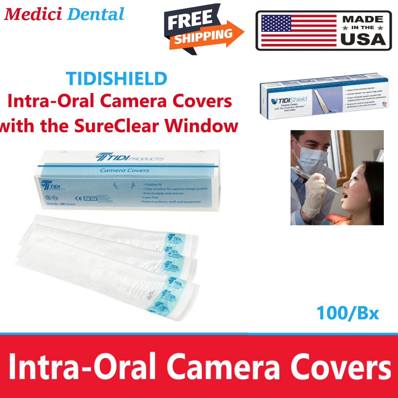 Dental Intraoral Camera Cover Schick USBCam Iris Insight All Models 100 / 500/Bx
