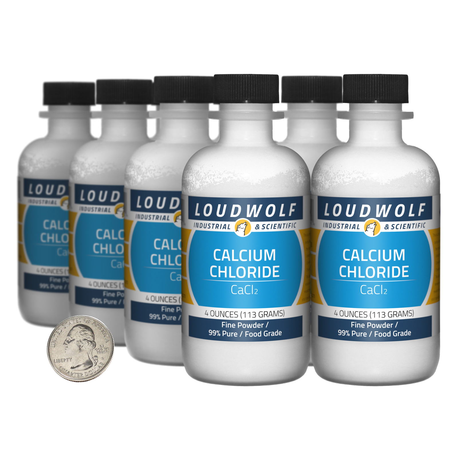 Calcium Chloride / 2 Pounds / 8 Bottles / 99% Pure Food Grade / Fine Powder