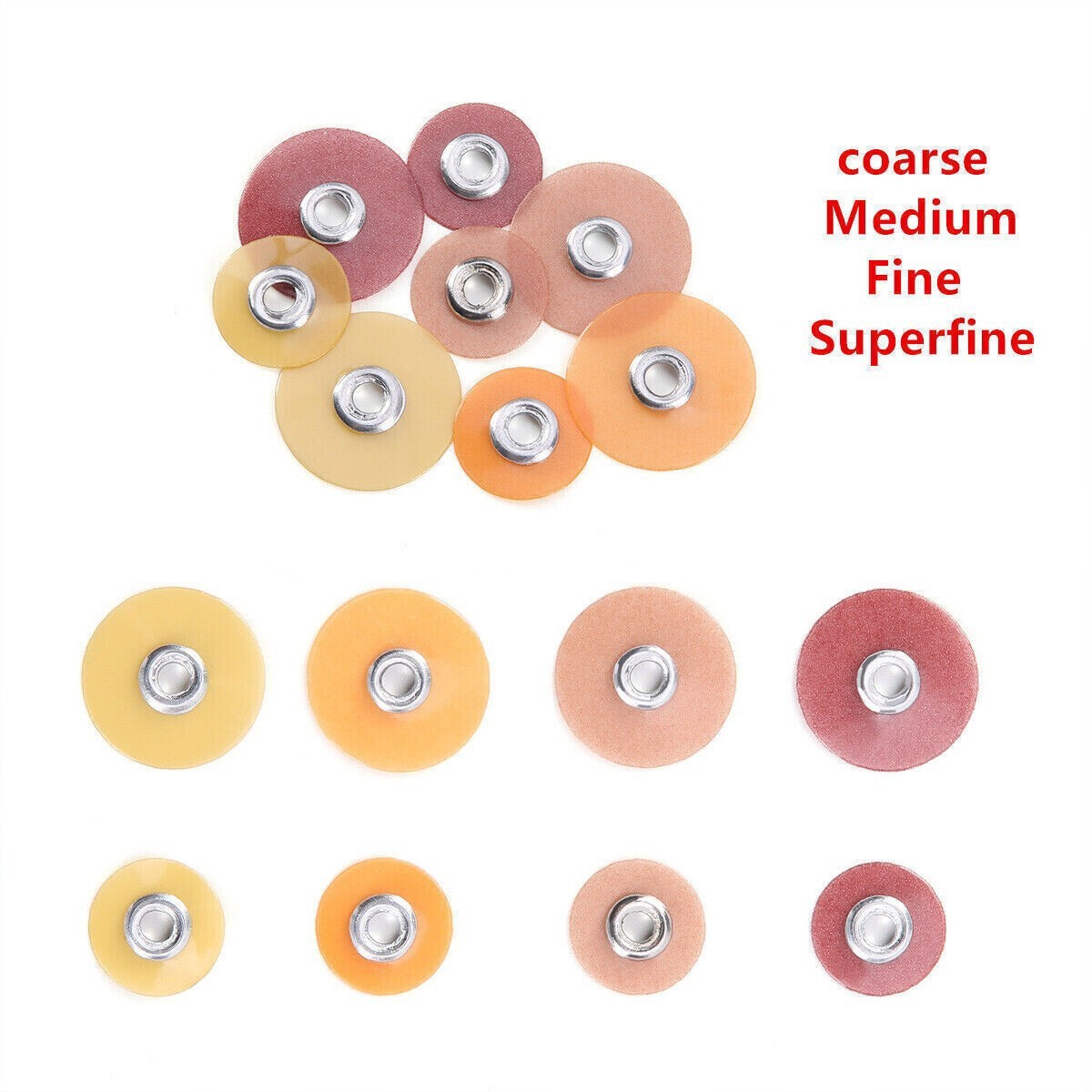 200PCS Dental Sof-Lex Composite Finishing Polishing Discs 9.5mm Superfine