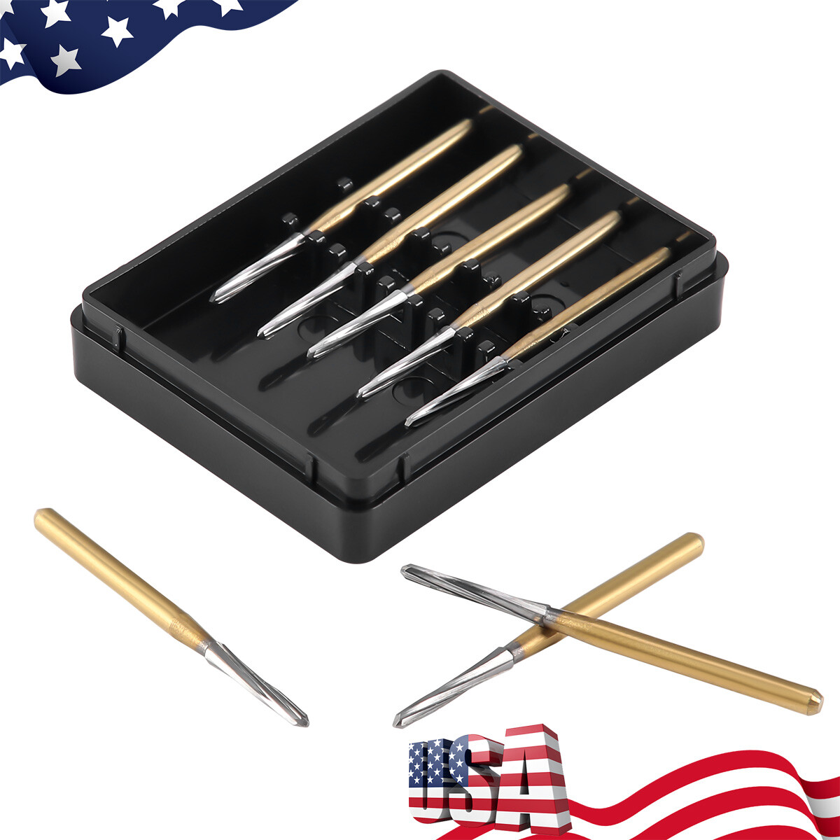 Dental E-generator LED High Speed Handpiece2/4Holes /Endodontic Carbide Burs