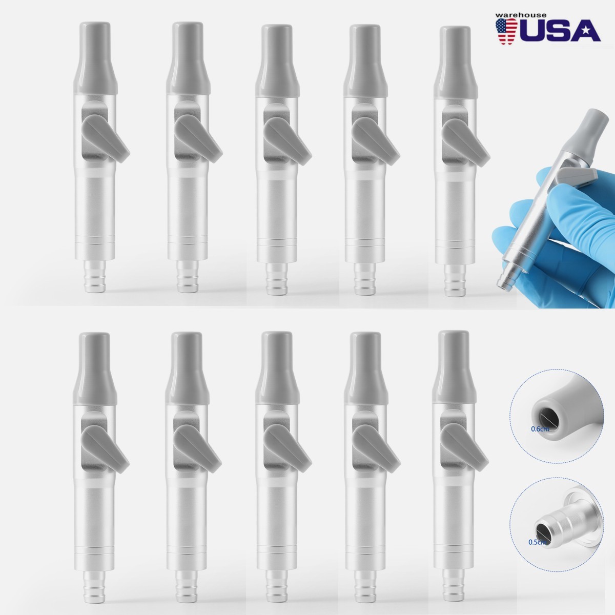 10X AZDENT Dental Universal Saliva Ejector Valve SE Weak Suction Handle