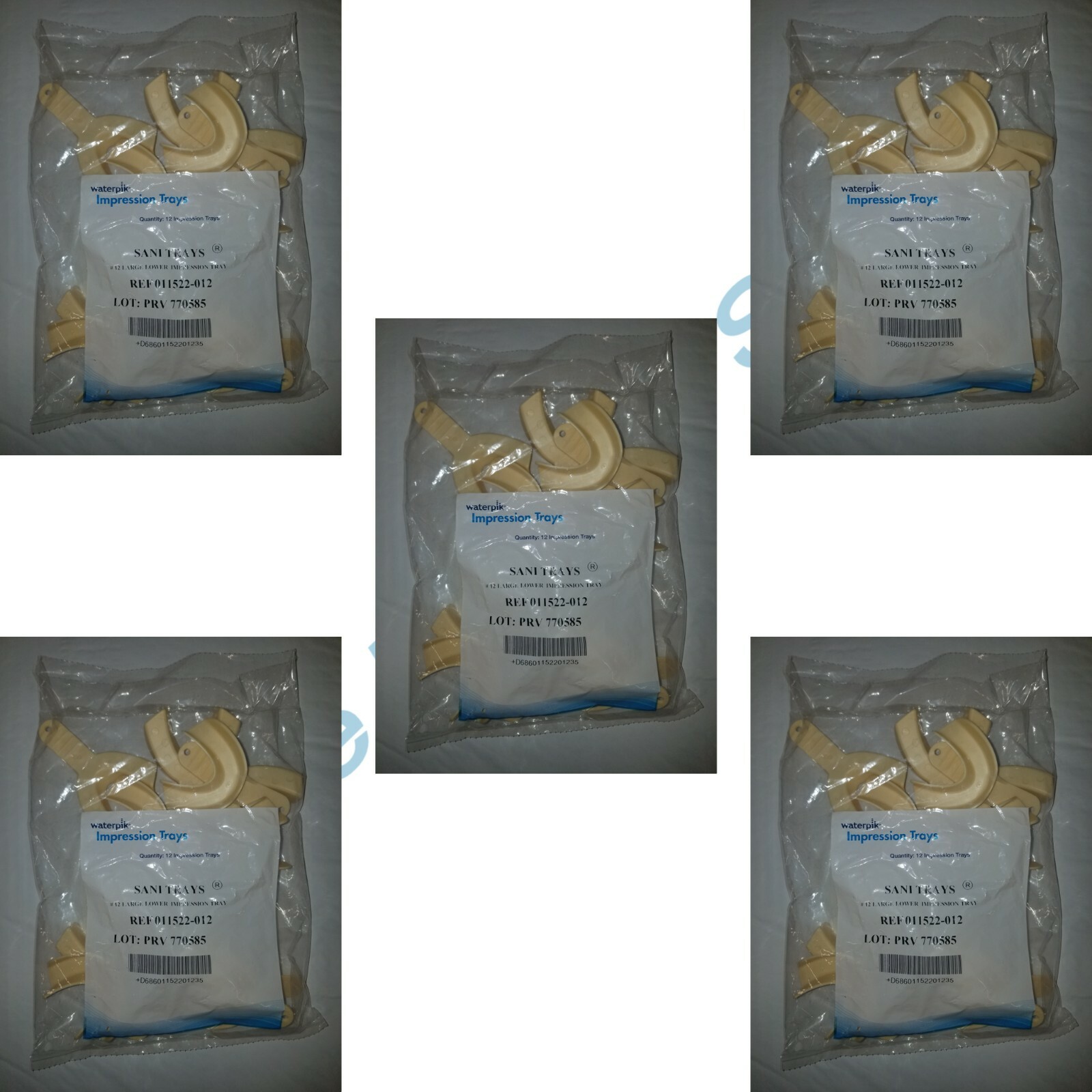 *5-Packs* WaterPik #12 Large Lower 12 Impression Sani Trays 011522-012