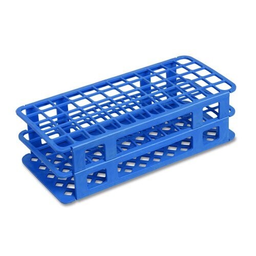 Test Tube Rack, Plastic, 20mm, 40 Holes, Blue, Karter Sci 207P2 (Single)