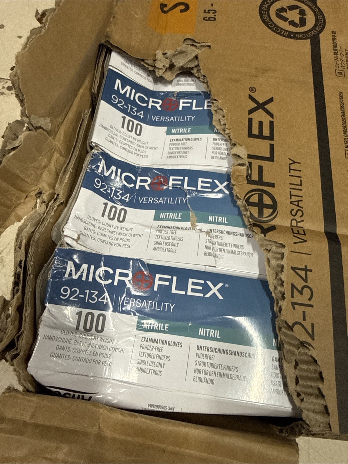 Microflex® 92-134 Versatility® Nitrile Gloves, 1,000/Case – Small