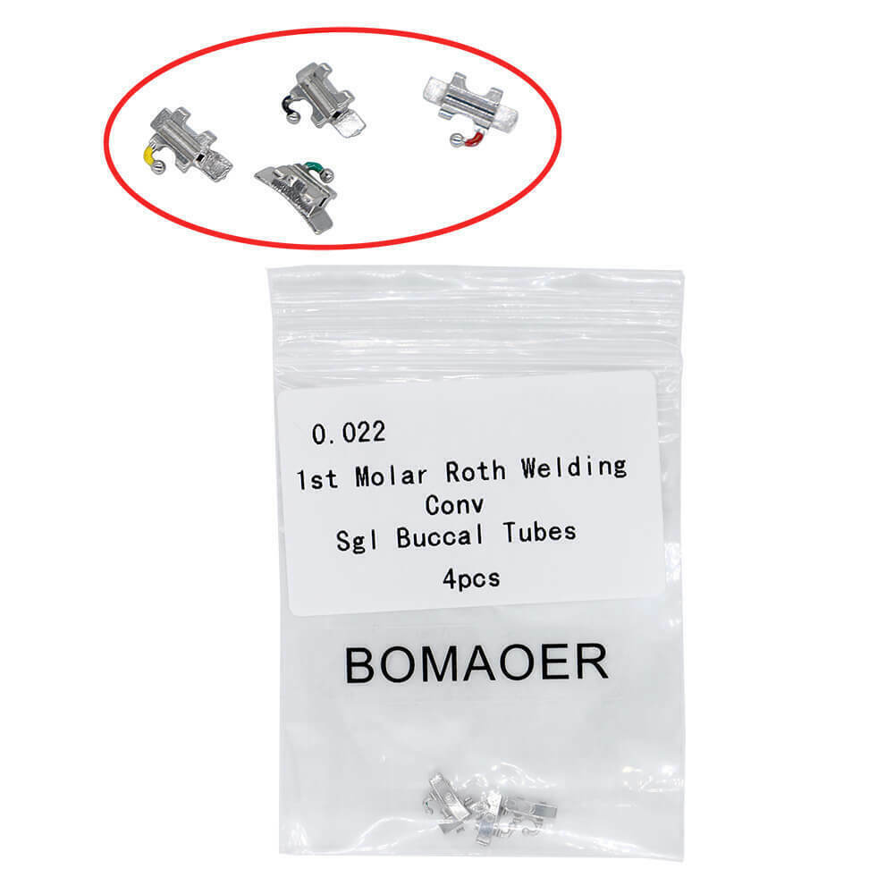 dental orthodontic buccal tube 1st molar roth 0.022 welding convertible