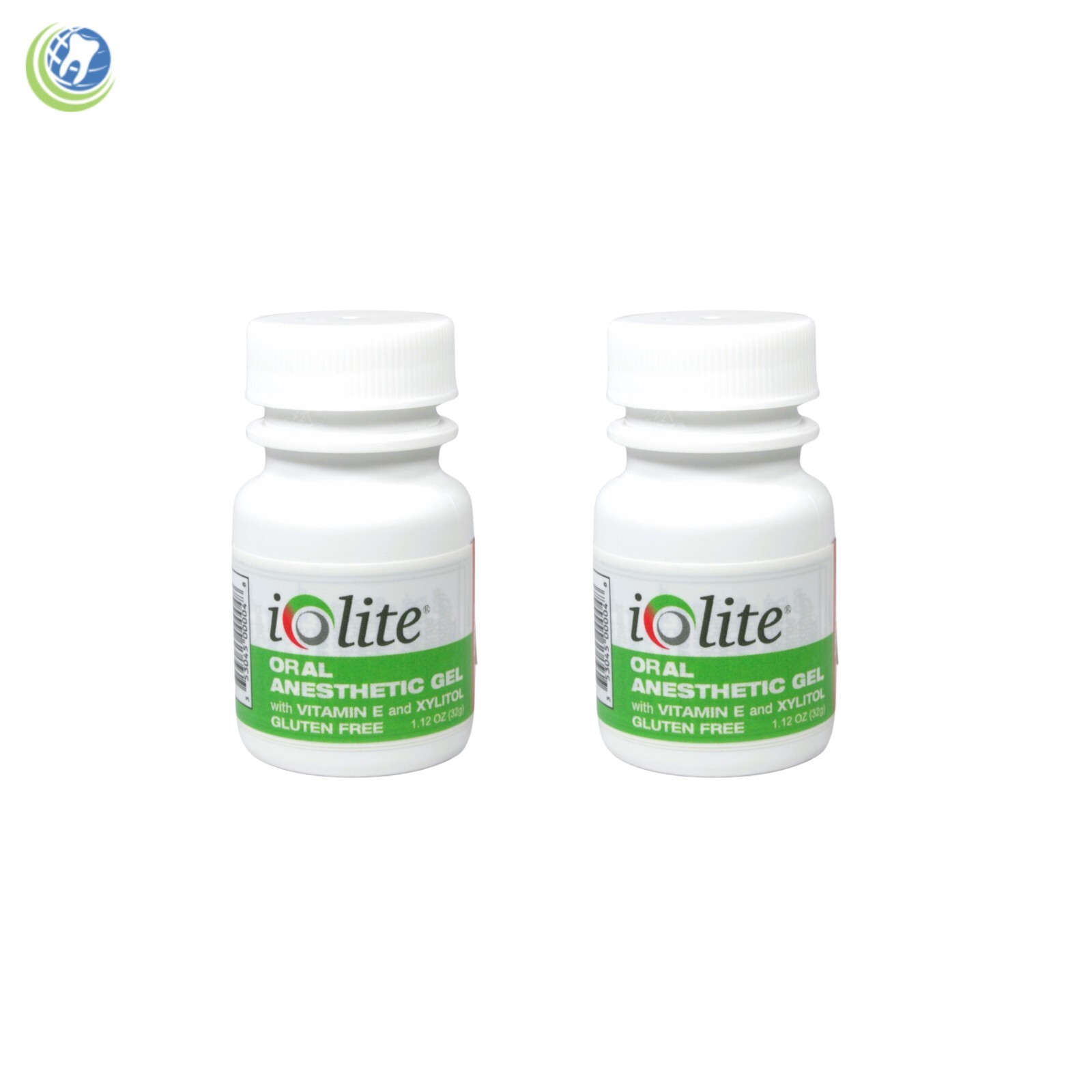 2 x Dental Iolite Oral Topical Anesthetic Gel 1.12 oz Mint Flavor 20% Benzocaine